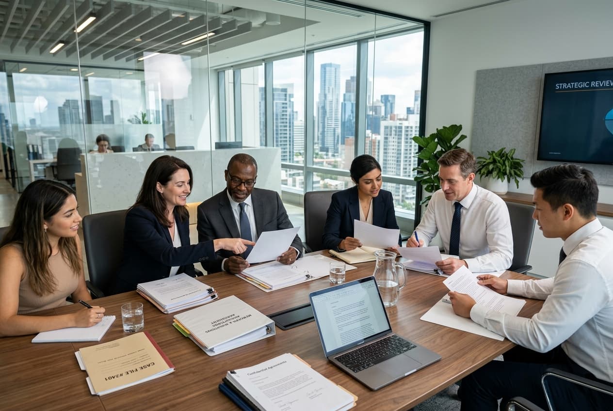 Corporate meeting room consultation